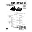 SONY MDX400 Owners Manual