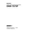 SONY DNW-75P Owners Manual