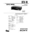 SONY DTX10 Service Manual