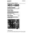 SONY XEC-1000 Owners Manual
