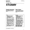 SONY XT-U500V Owners Manual
