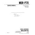 SONY MDR-P70 Service Manual