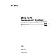 SONY MHC-551 Owners Manual