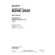 SONY BZNE-2020 User Guide