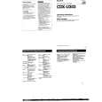SONY CDX-U303 Owners Manual