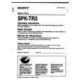 SONY SPKTR3 Owners Manual