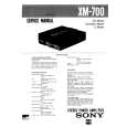 SONY XM-700 Service Manual