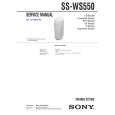 SONY SSWS550 Service Manual