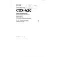 SONY CDX-A20 Owners Manual