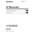 SONY ICD-35 Owners Manual