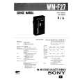 SONY WM-F27 Service Manual
