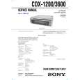 SONY CDX3600 Service Manual