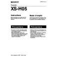 SONY XS-H05 Owners Manual