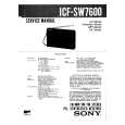 SONY ICFSW7600 Owners Manual