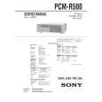 SONY PCM-R500 Service Manual