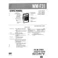 SONY WM-F31 Service Manual