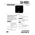 SONY SA-W651 Service Manual