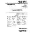 SONY CDRW33 Service Manual