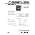 SONY HCDGRX70/J/R Service Manual
