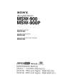 SONY MSW-900P VOLUME 1 Service Manual