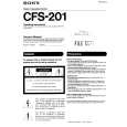 SONY CFS-201 Owners Manual