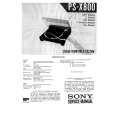 SONY PS-X800 Service Manual