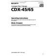 SONY CDX-65 Owners Manual
