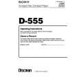SONY D-555 Owners Manual
