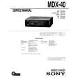 SONY MDX40 Owners Manual