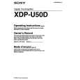 SONY XDP-U50D Owners Manual