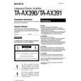 SONY TAAX391 Owners Manual