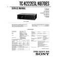 SONY TC-K222ESL Service Manual