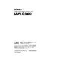 SONY MAV-S2000 Owners Manual