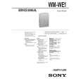SONY WMWE1 Service Manual