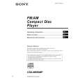 SONY CDX-M850MP Owners Manual