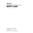 SONY BKPF-L606 Service Manual