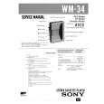 SONY WM34 Service Manual