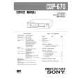 SONY CDP670 Service Manual