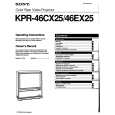 SONY KPR-46EX25 Owners Manual