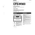 SONY CFS-W303 Owners Manual