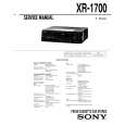 SONY XR-1700 Service Manual