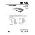 SONY XM-7547 Owners Manual