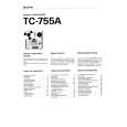 SONY TC755A Owners Manual