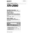 SONY XR-U880 Owners Manual