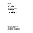SONY PCM-800 Owners Manual