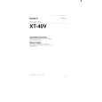 SONY XT-40V Owners Manual