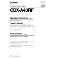 SONY CDX-A40RF Owners Manual