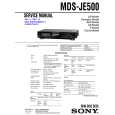 SONY MDS-JE500 Owners Manual