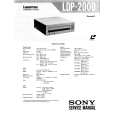 SONY LDP-2000 Service Manual