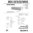 SONY MDXC670 Service Manual